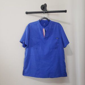 Mediclo Royal Blue 4-Pocket Scrub Top Large